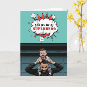 Vater Superhero Cartoon Sprechblase Vathers Day Ca Karte