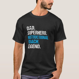 Vater Superhero Instructional Coach Funny Instruct T-Shirt