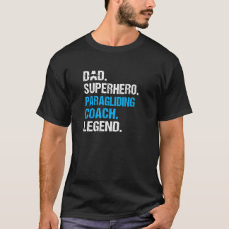 Vater Superhero Paragliding Coach Funny Spaß Premi T-Shirt