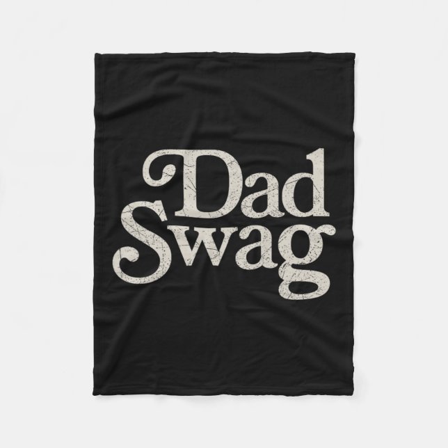 Vater Swag Retro Vathers Day Fleecedecke (Vorderseite)