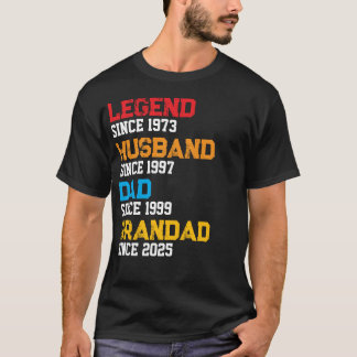 Vater T-Shirt Legende Ehemann Opa Benutzerdefinier