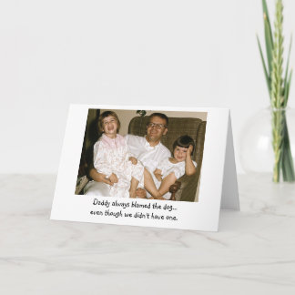 Vater tadelte immer den Hund Karte