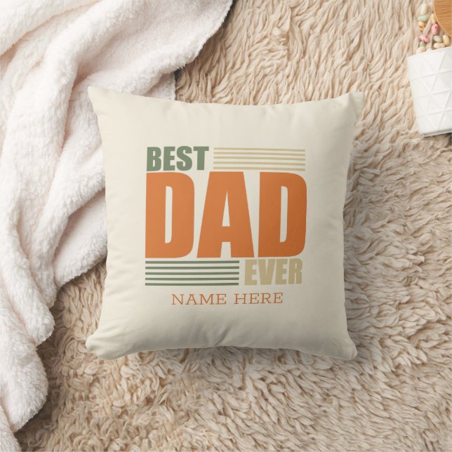 Väter Tag Bester Papa personalisierte Geschenkidee Kissen (Decke)