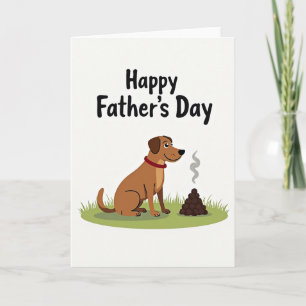 Vater-Tag-Dampfer-Illustrationskarte für Hunde Karte