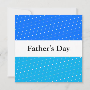 VATER TAG Dotted zwei Tone Blue White Stripes Feiertagskarte