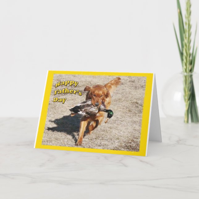 Vater Tag Golden Retriever Karte (Vorderseite)