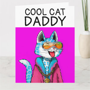VATER TAG KATZE COOL GROSSE KARTE