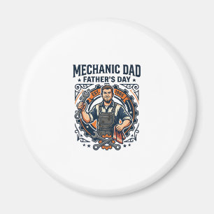 Vater Tag Mechaniker Papa Shirt Lustig Arbeitender Magnet
