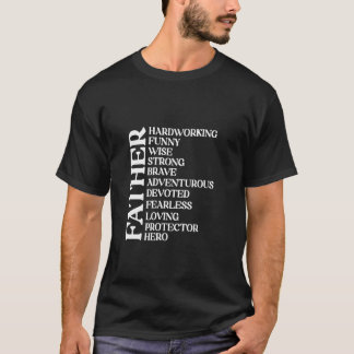 Vater-Tag-Zitate, Fleißig, Lustig, Weise, Stark T-Shirt
