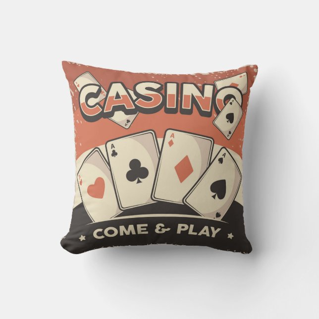 Väter-Tagesgeschenk Poker Cards Kissen (Vorderseite)