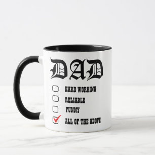 Vater Tasse für Vatertagsgeschenk für Vater Checkl