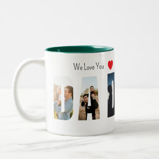 Vater-Tasse mit individuellem Foto Zweifarbige Tasse
