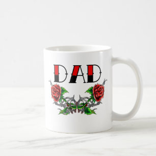 Vater-Tätowierung Kaffeetasse