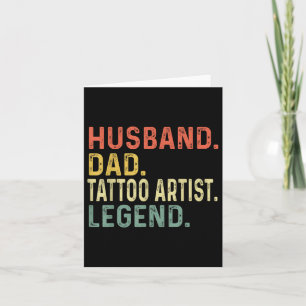 Vater Tattoo Artist Legend Funny Retro Geschenk Karte