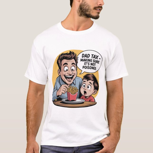 Vater Tax Cartoon T-Shirt - Funny Snack Patrol Des (Vorderseite)