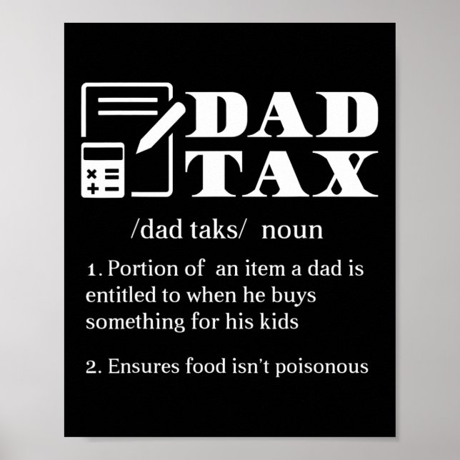 Vater Tax Definition Apparel Poster (Vorne)