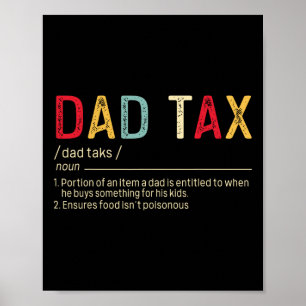 Vater Tax Definition Funny Vatertag Poster