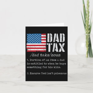 Vater Tax Definition Herren Funny Vatertag 6 Karte