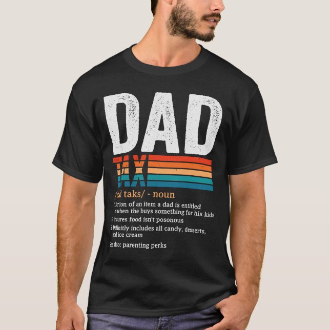 Vater Tax Definition Retro Vintag T-Shirt (Vorderseite)