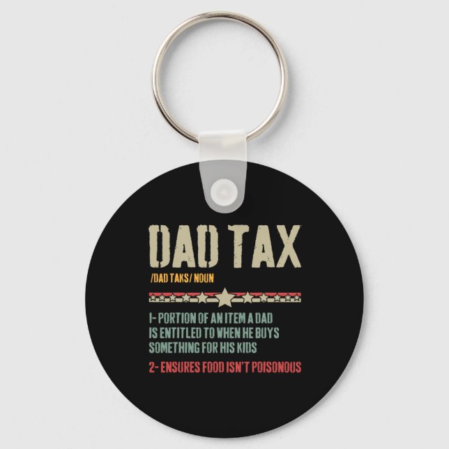 Vater Tax Definition Sarcastic Funny Vatertag Schlüsselanhänger (Vorderseite)