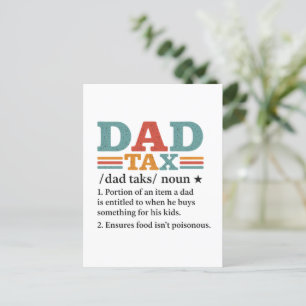 Vater Tax - Definition von "Funny Vaterhood" Postkarte