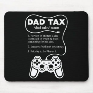 Vater Tax Gamer Vathers Day Game Daddy Vater Mousepad