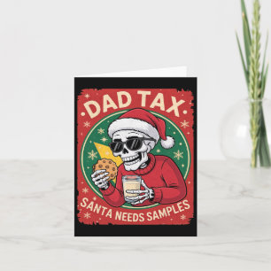 Vater Tax Santa Needs Beispiel Skelett Keksmilch F Karte