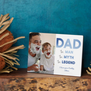 VATER The Man Myth Legend Blue Gradient Foto Fotoplatte