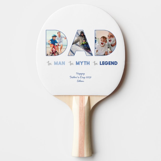 VATER The Man Myth Legend Blue Gradient Foto Tischtennis Schläger (Vorderseite)