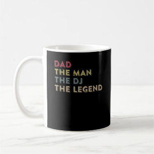 Vater The Man The DJ The Legend Vintag Disk Jockey Kaffeetasse