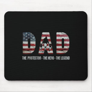 Vater The Protector Hero Legend American Flag Vate Mousepad
