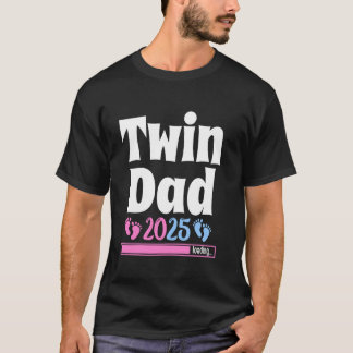 Vater-to-be TWIN VATER 2025 Laden Zukunft Vater Da T-Shirt