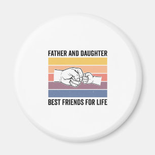 Vater-Tochter-Beste Freunde fürs Leben Vintage-Des Magnet