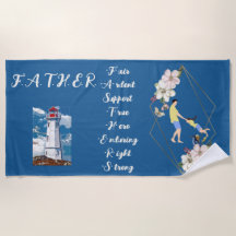 Vater-Tochter Bonding Leuchtturm Vatertag Zitat