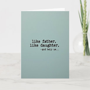 Vater Tochter Humor Kunstkarte Karte