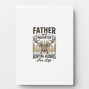 Vater-Tochter-Jagdbegleiter-Hirsch-Shirt-Design_ Fotoplatte