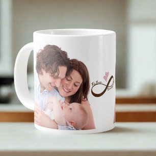 Vater-Tochter-Unendlichkeitsschild rosa Herzen Jumbo-Tasse