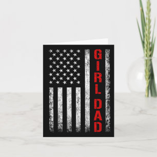 Vater Tochter Vater Von Mädchen USA-Flagge Vaterta Karte