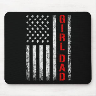 Vater Tochter Vater Von Mädchen USA Flagge Vaterta Mousepad