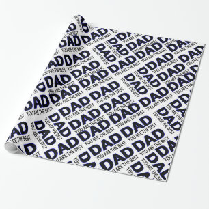Vater Tyografie PrintGlossy Wrapping Paper, 30" x  Geschenkpapier