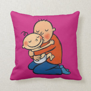 Vater-und Baby-Umarmen Kissen