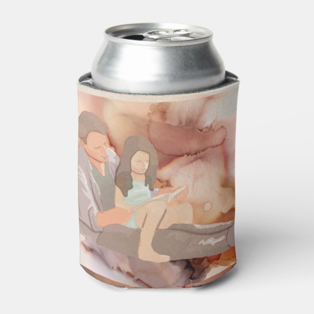 VATER UND DAUGHTER LESEN ZEIT Cooler Dosenkühler (Kanne Vorderseite)