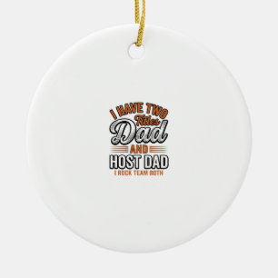 Vater und Gastvater Vintage Gravur Zitat Design_1 Keramik Ornament