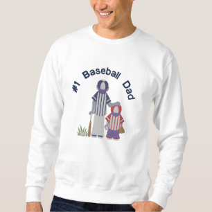 Vater und Kind Besticktes Sweatshirt