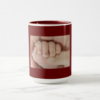 Vater und Kind Hand in Hand Tasse