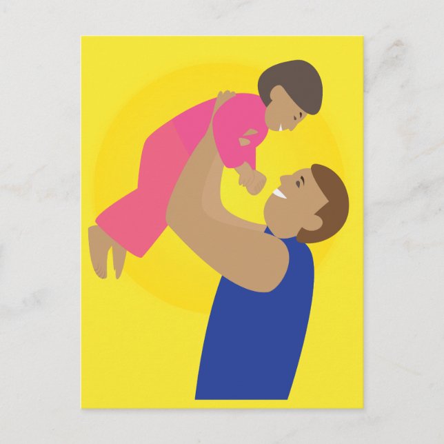 Vater und Kind Postkarte (Vorderseite)