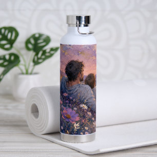 Vater-und-Kind-Sternengucker-Wasserfarben-Kunstpri Trinkflasche