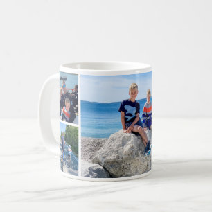 Vater-und-Kinder-Fotocollage Vollumbruch Kaffeetasse