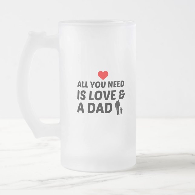 Vater UND LIEBE Mattglas Bierglas (Links)