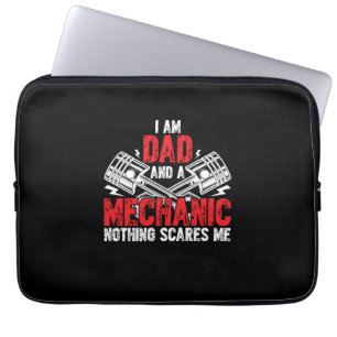 Vater und Mechanik Laptopschutzhülle